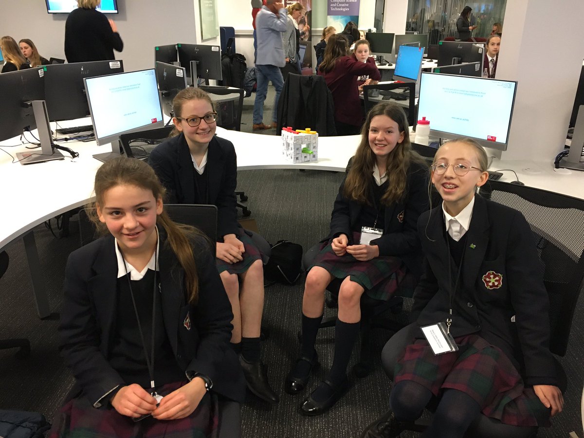 KESBathICTDept's tweet photo. Team Red are primed and read for the regional semi-final of the #cyberfirstgirls competition!! Go Team Red ! @kesbath #girlscoding #cyberfuture https://t.co/bQCZizKpFS