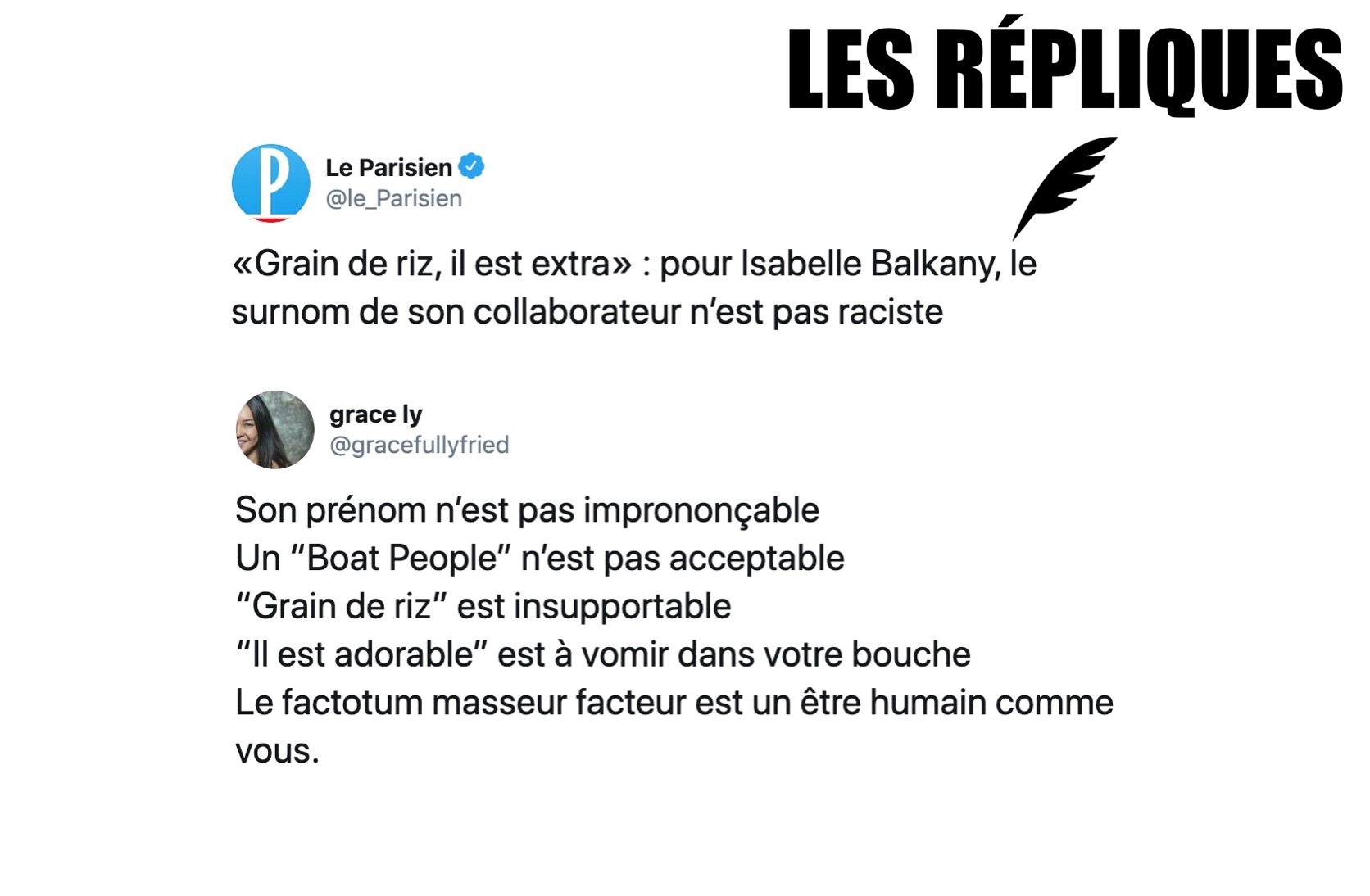 Je l'ai baptisé 'Grain de riz'»: quand Isabelle Balkany tenait des propos  racistes envers un collaborateur asiatique