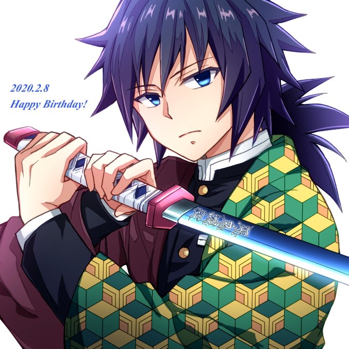 まさきさんがTwitterに投稿した冨岡義勇(鬼滅の刃)のイラスト。