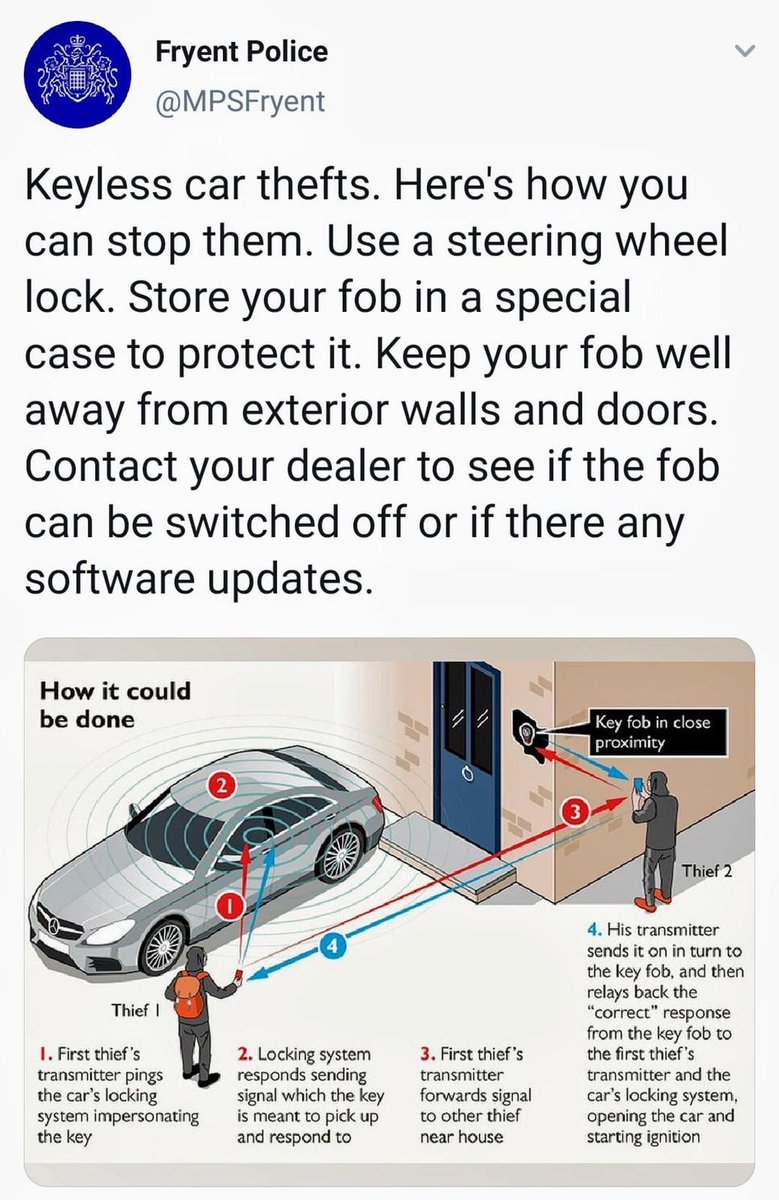 Alarms_Are_Us's tweet image. Simple advice for keyless cars to avoid theft of vehicle. #carcrime #theft #keylesscars #homesecurity #AAU