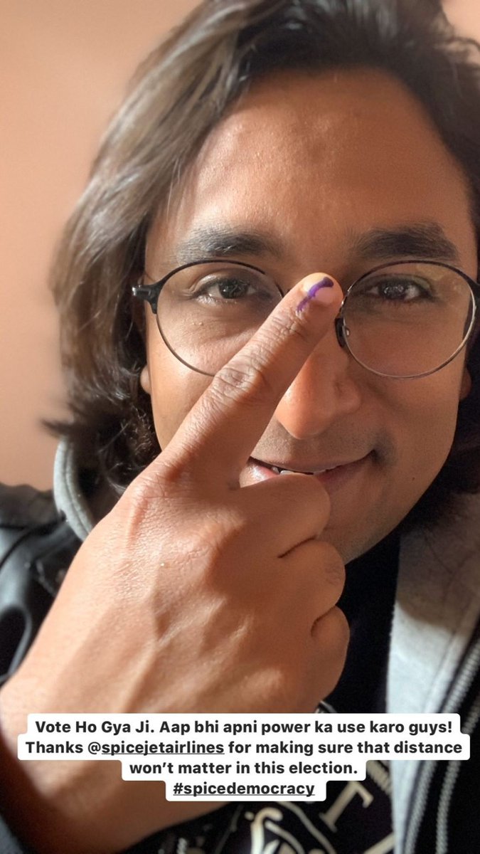 flyspicejet's tweet image. Gupta ji has voted! Make sure you do your part too, for the largest democracy in the world!
And thanks again for being a part of the #SpiceDemocracy, @appurv_gupta . You truly have Dilli&apos;s ear.