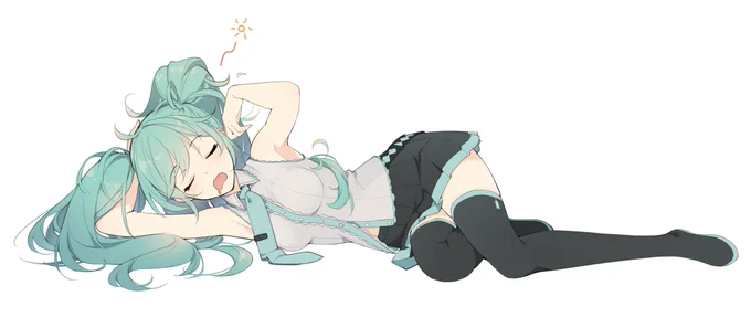 だらけるミクさん 