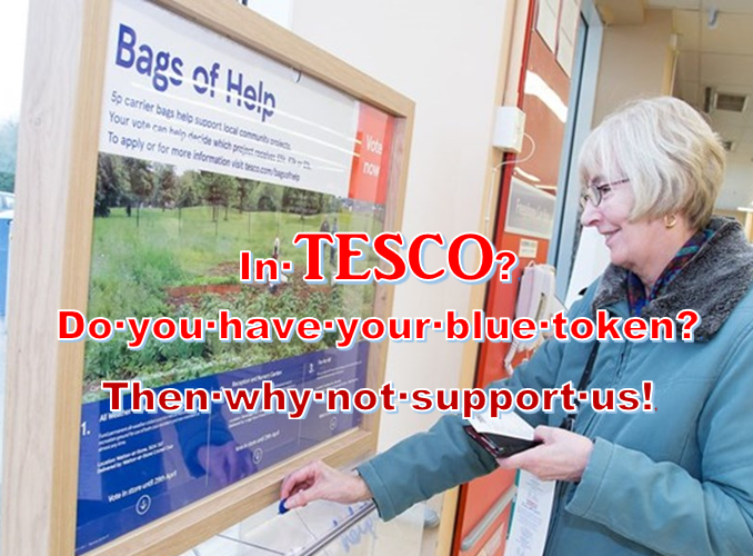 WPitP's tweet photo. We are being supported by Tesco’s Bags of Help right now, helping to raise funds to hold this year’s event. So if you wish to do your bit, then please drop your blue tokens into our slot. The more of you that help, the more Tesco will be able to. Thanks for your support. https://t.co/e1QX0UGBvV