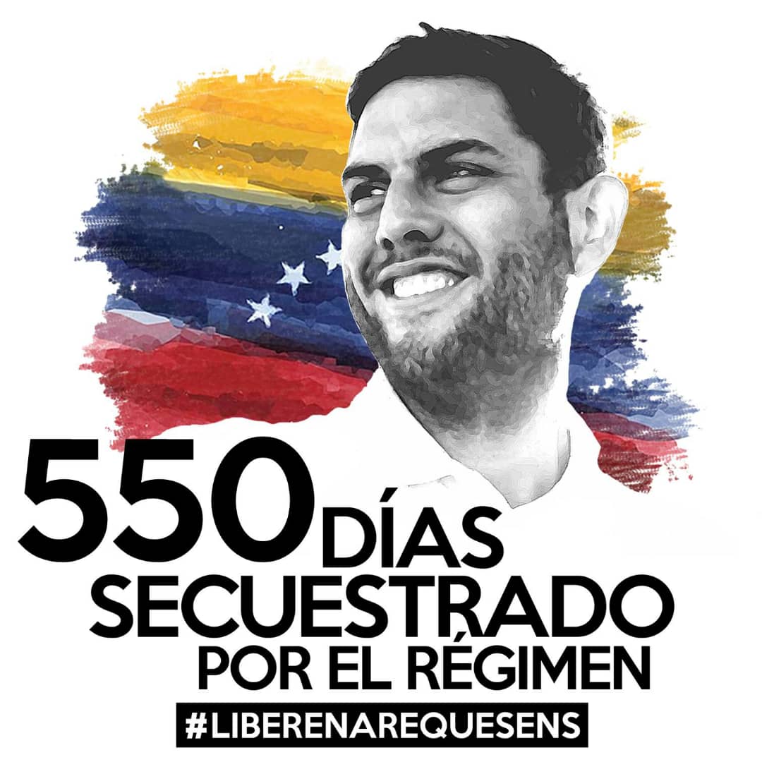 JuanRequesens's tweet photo. #8Feb El diputado, Juan Requesens, suma 550 días secuestrado por el régimen. Los venezolanos exigen su libertad y la de todos los presos políticos porque luchar por un país de oportunidades no es un delito. #LiberenARequesens https://t.co/MrF5N2DIE0