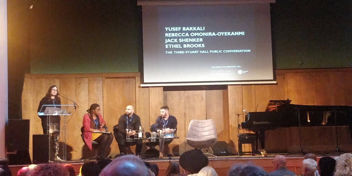 nrlcadyer's tweet photo. @Sociology_Sef asks whether universities or empowerment progs really help young ppl build better lives or end up enriching professionals further. Stressing the politics of opportunity, he (& panel) query whose stories are highlighted in public debate #stuarthallconversation https://t.co/K2TwvTssYN