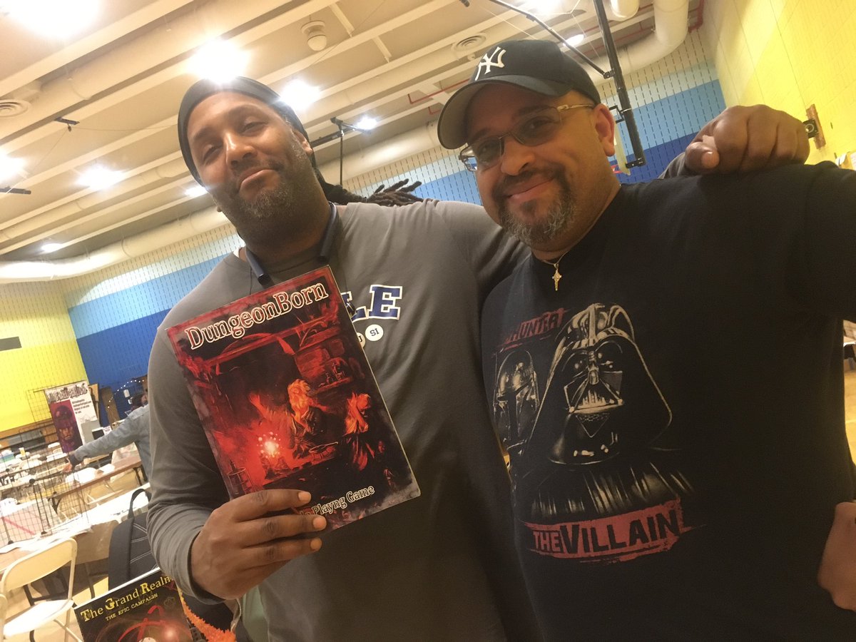 OfVinlar's tweet photo. Dungeon Born is at FanfaireNYC 2020 setting up station, and getting ready for game sessions called Skellos. We’re at the Gym and the 6th Floor! https://t.co/SA0aWf47kC