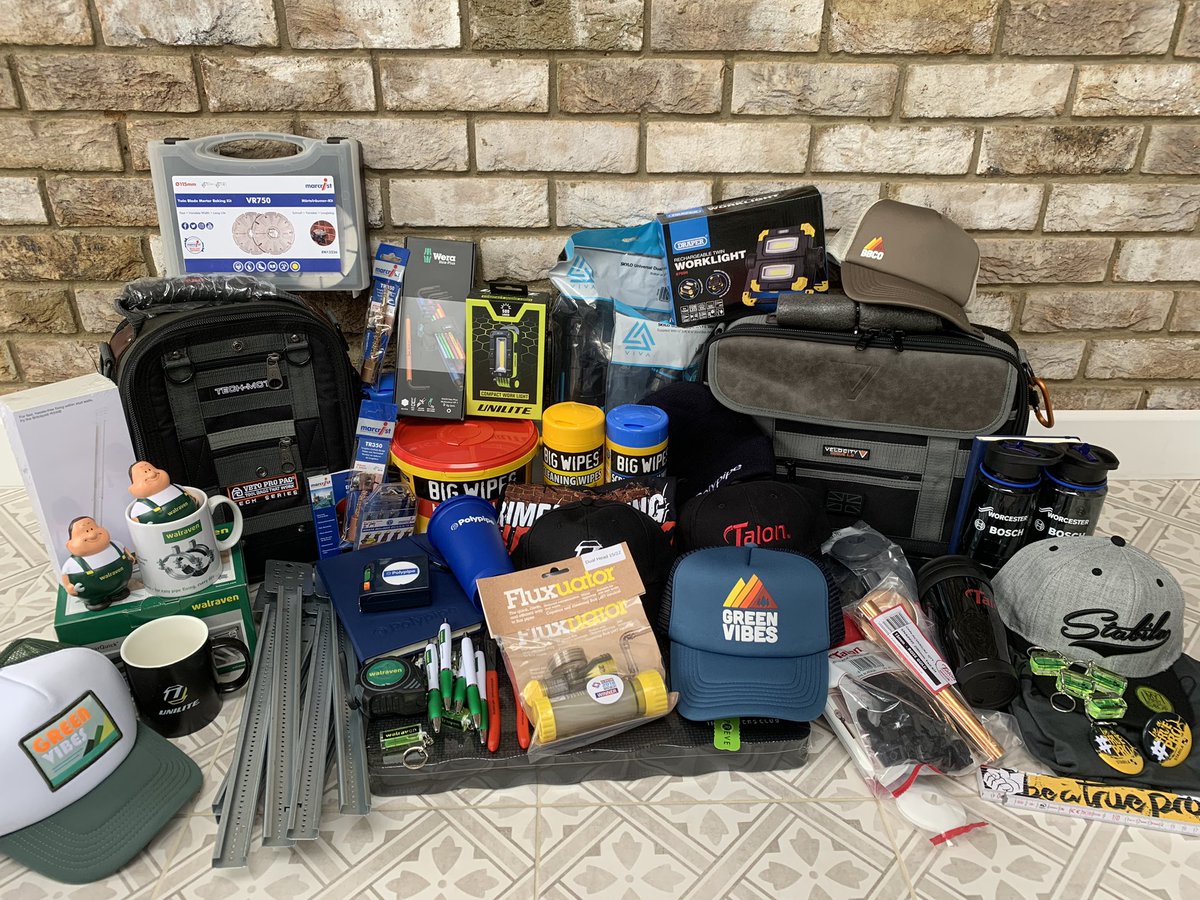 Fancy winning these amazing prizes? Head over to our Instagram page to enter! #giveaway #plumber #electrician #tradeswoman #tradesman #plasterer #carpenter #builder #tiler #Construction