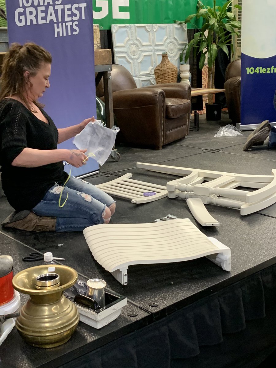 We’ve already had the DIY games from Des Moines Radio Group at the show today! First team to put together a rocking chair won a Traeger Grill from Arnold Motor Supply!