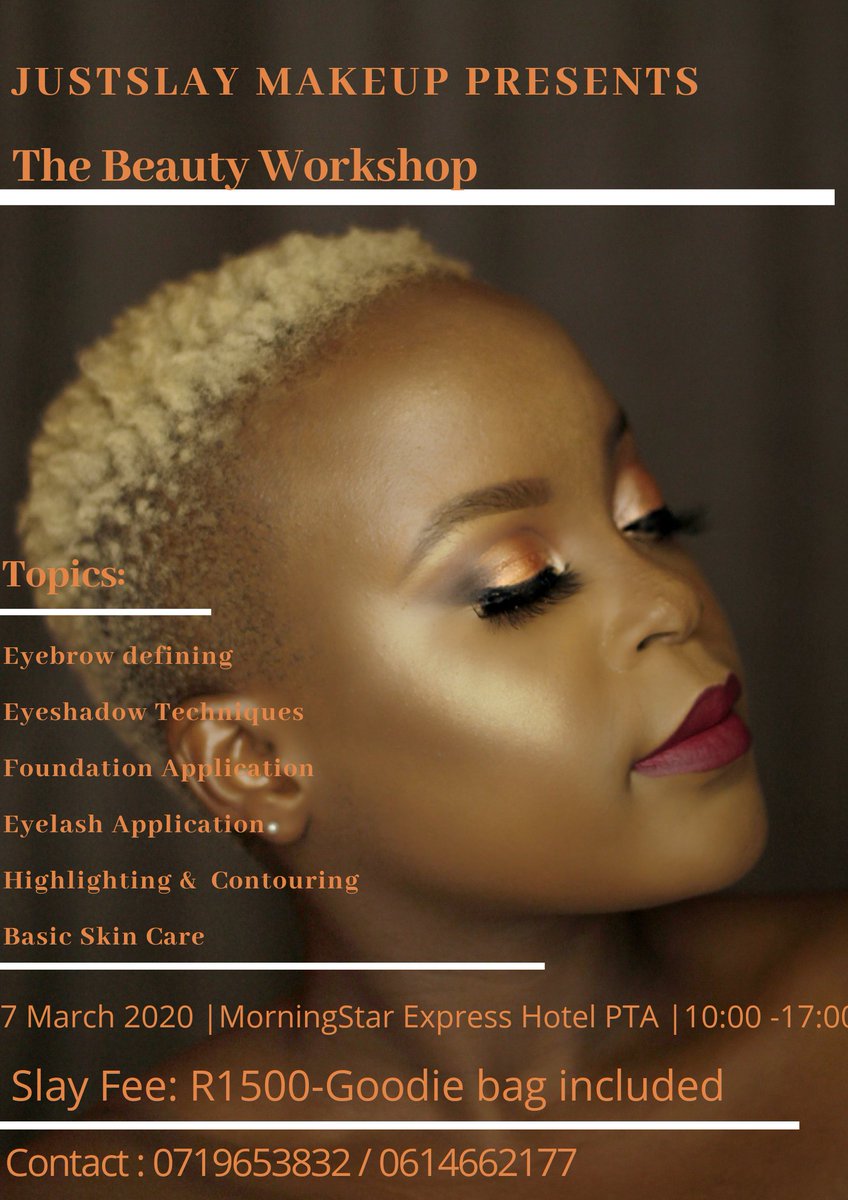 sly_be_me's tweet photo. We host makeup workshops and provide makeup services around Gauteng. Kindly contact us on 0719653832 for bookings #DJSBU https://t.co/biuP3R2Jl0