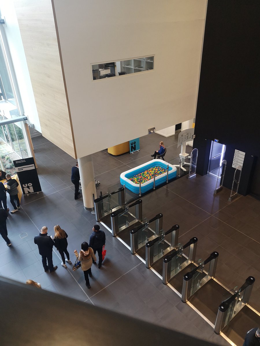 HistoriansUON's tweet photo. We assume the ball pit is for kids accompanying parents to our #discoveryday, but we're tempted to dive in... We're here all day talking about #studyinghistory, come join us! https://t.co/DXSpUullcp
