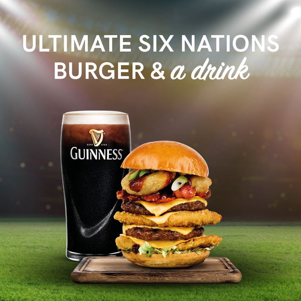 ExchequerK's tweet image. Six Nations Burger available today!
Are you tough enough for it?