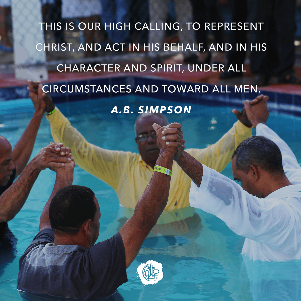 cmalliance's tweet photo. "This is our high calling, to represent Christ, and act in His behalf, and in His character and spirit, under all circumstances and toward all men."
A.B. Simpson
#ThisIsTheAlliance #RepresentChrist https://t.co/jzd1MZciAo