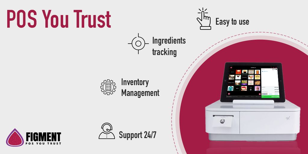 Figment POS can cover all your demands!
#Easy to use
#IngredientsTracking
#Inventorymanagement
#Support 24/7
#FigmentPOS

Request A Demo: buff.ly/2KIJa8z
or 
Call: 0795428278