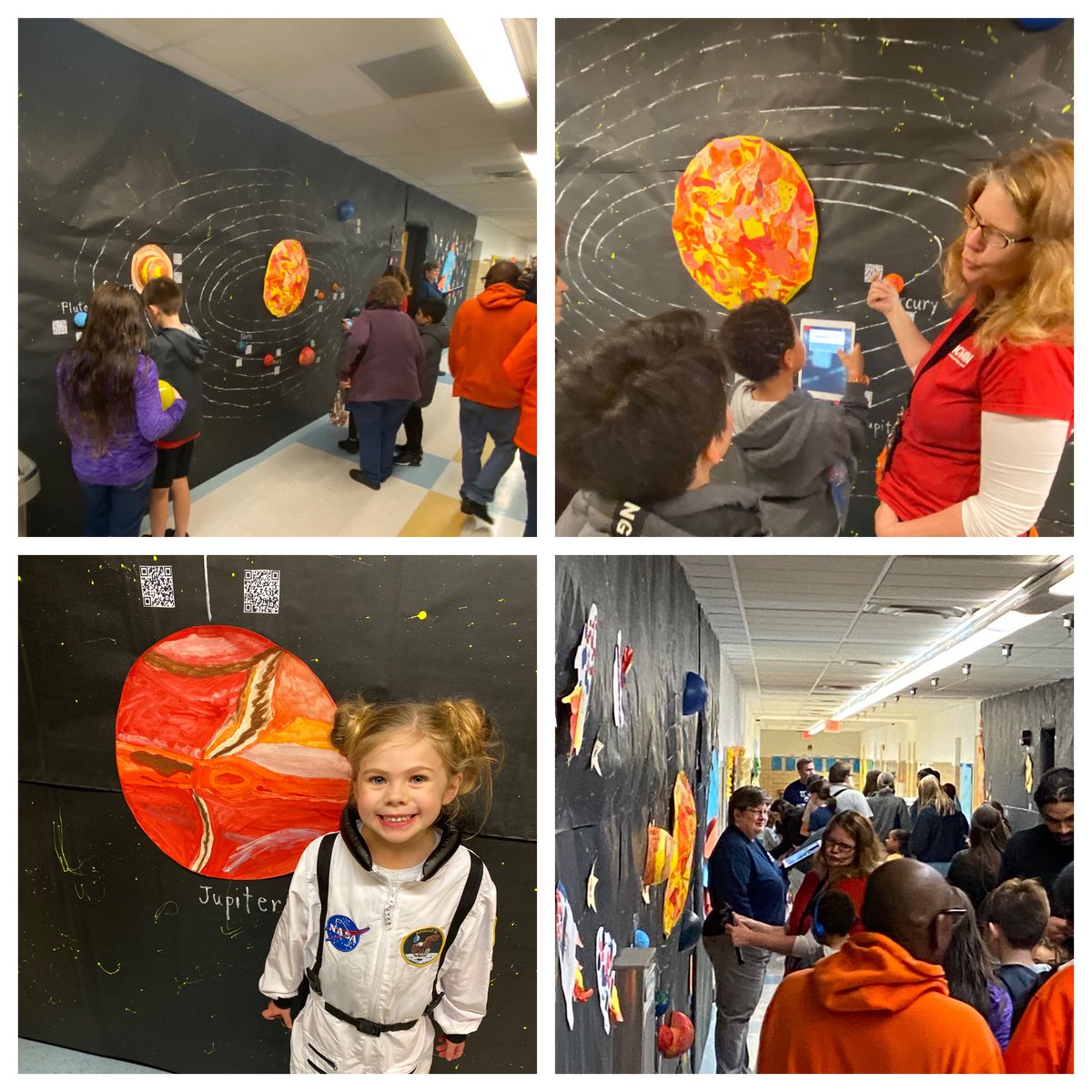 SCSEduTech's tweet image. McSwain’s Family STEM Night showcased our school-wide solar system project!