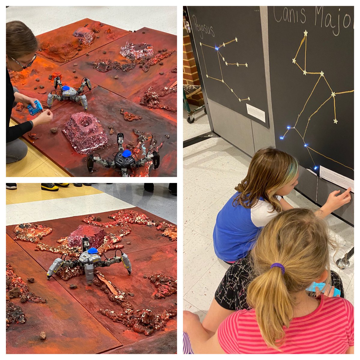 SCSEduTech's tweet image. McSwain’s Family STEM Night showcased our school-wide solar system project!