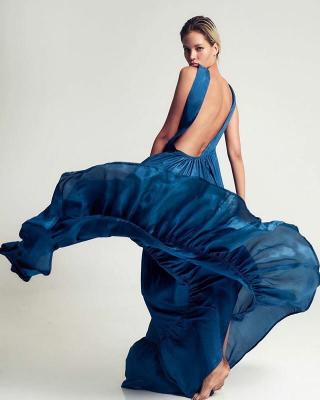 knee length dresses for ladies Modest A-Line Bubble Sleeve La La Maxi Dress main image 1
