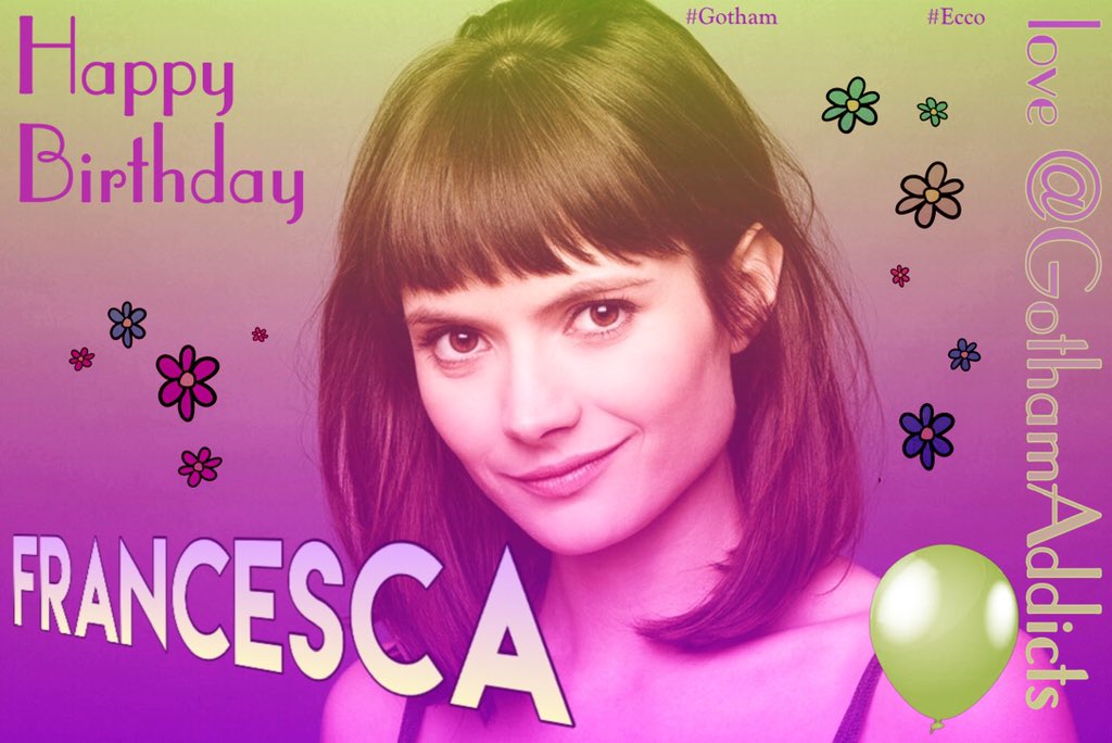 GothamAddicts's tweet photo. Happy Birthday to the awesomely talented Francesca Root-Dodson from all of@us @GothamAddicts!!! 🎁🍾🎉🍰🎈🎁🍾🎉🍰🎈@Gotham #FrancescaRootDodson #Ecco #HappyBirthday https://t.co/pkW2du3NiE