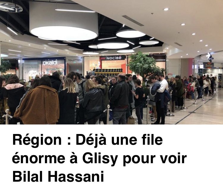 BilalHassaniTV's tweet photo. La presse en parle déjà 😳

« L’événement ne commence qu’à 15 heures mais il y a déjà une file impressionnante de fans, samedi 8 février, rassemblés dans le centre commercial Grand A de Glisy pour attendre l’arrivée du chanteur Bilal Hassani. »

@THEACCESS_ https://t.co/yWhDXl1QHw