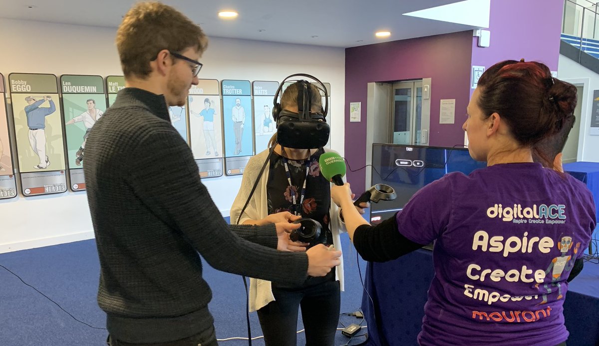 clairecath_cart's tweet photo. What a great morning on @charliemcardle's programme on @BBCGuernsey and @BBCJersey! Had my first go at virtual reality. AND got to see island #community at its best with the Repair Cafe! @pickitupgsy https://t.co/4Os8gZSUsR