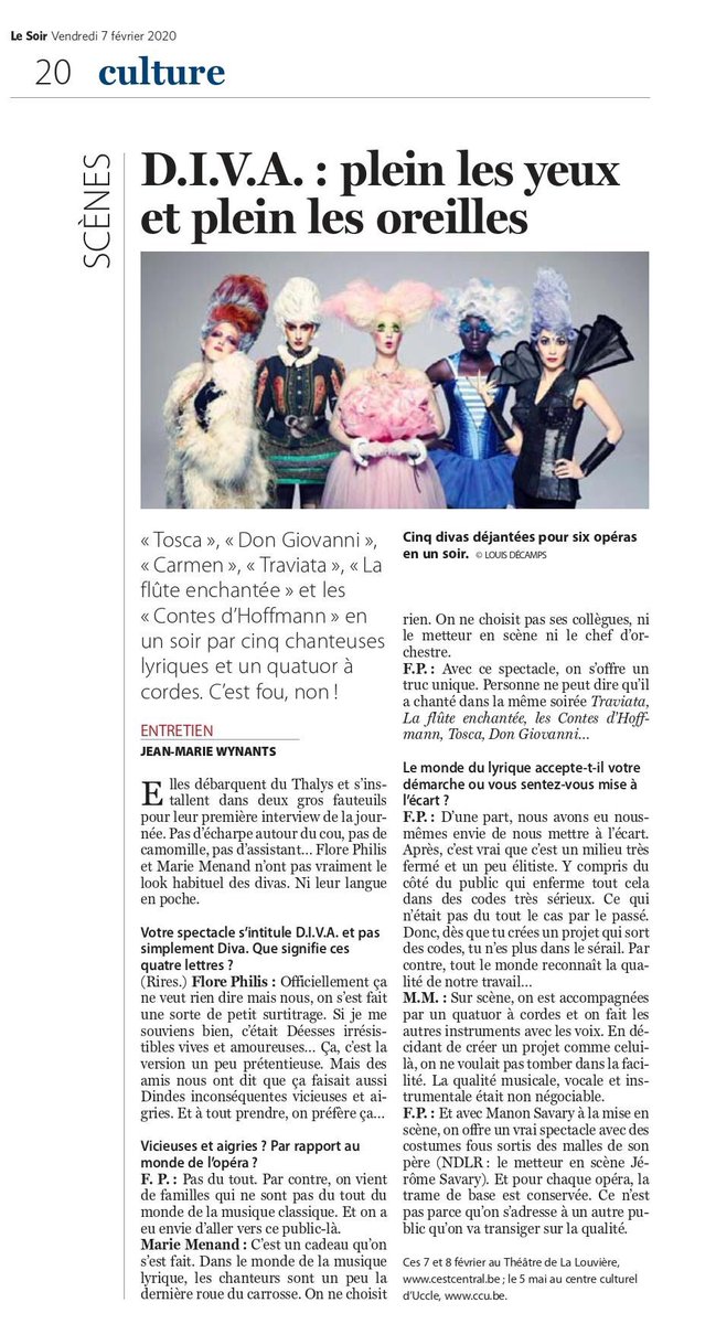 DIVAspectacle's tweet photo. 🎊🤩 Youpiii! C'est déjà complet pour ce soir à @cestcentral !!!😎💖 En attendant de nous retrouver, plus déjantées que jamais, une petite interview des 2 créatrices de D.I.V.A pour @lesoir . Merci à @jeanmariewynants et à This Side Up 🥰 https://t.co/oFgwXQgDjq