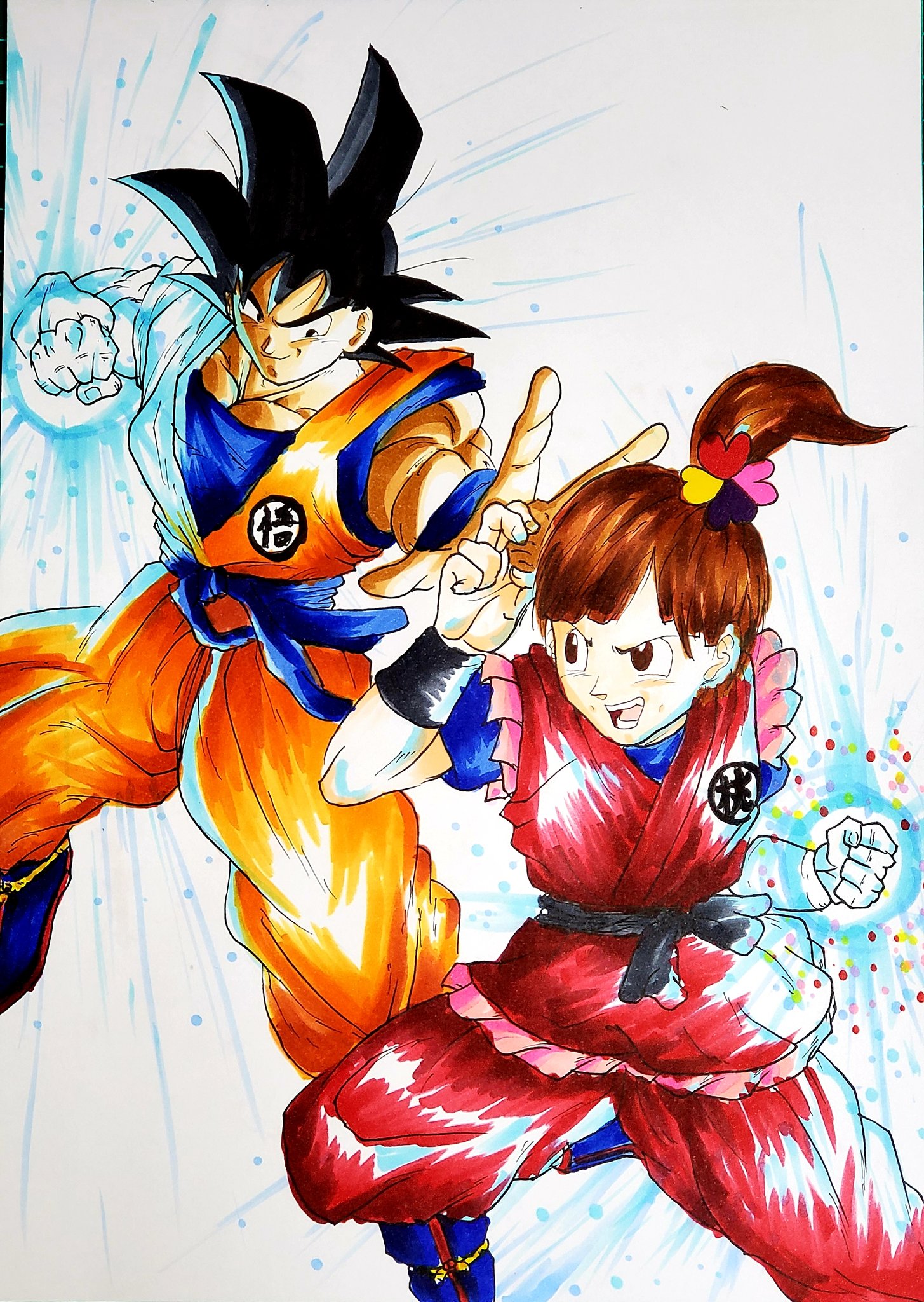 こバya4 孫悟空 百田夏菜子 修行してる感じを描いてみました Z の誓い Zz Ver 聴きながら描いたらめっちゃ楽しかった 笑 ぜひ いいね Rt頂けたら幸いです ドラゴンボール 悟空 ももいろクローバーz Momoclo Tdf 百田夏菜子 模写