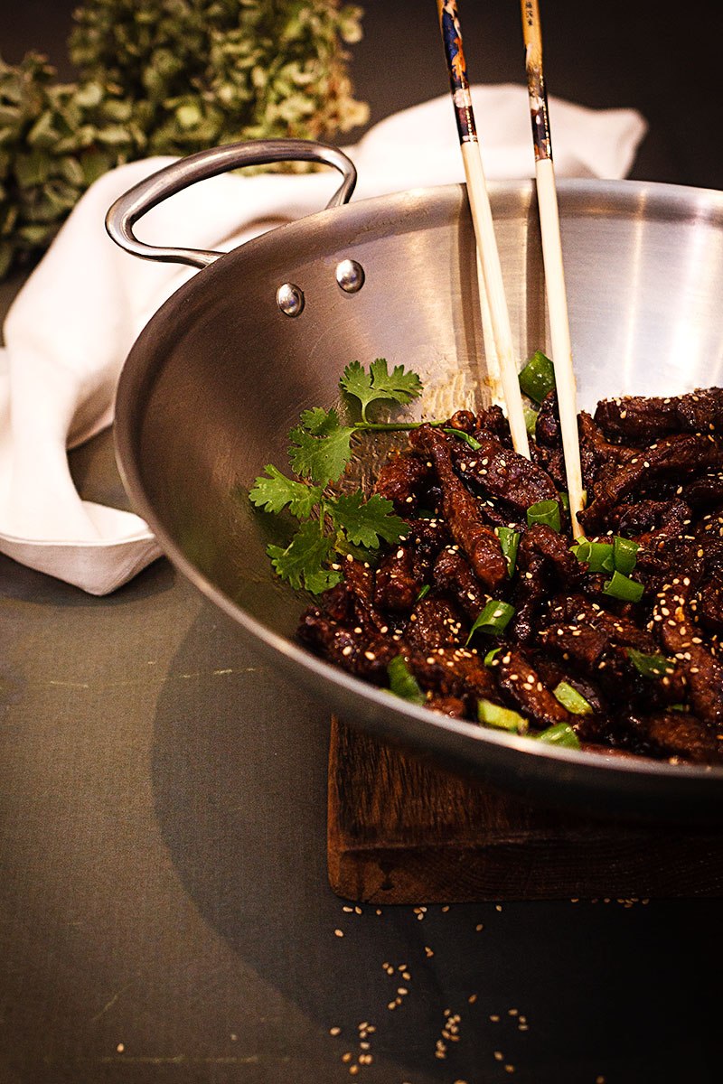 TIRAS DE TERNERA CHINAS CARAMELIZADAS #recetas blgs.co/UrepXN