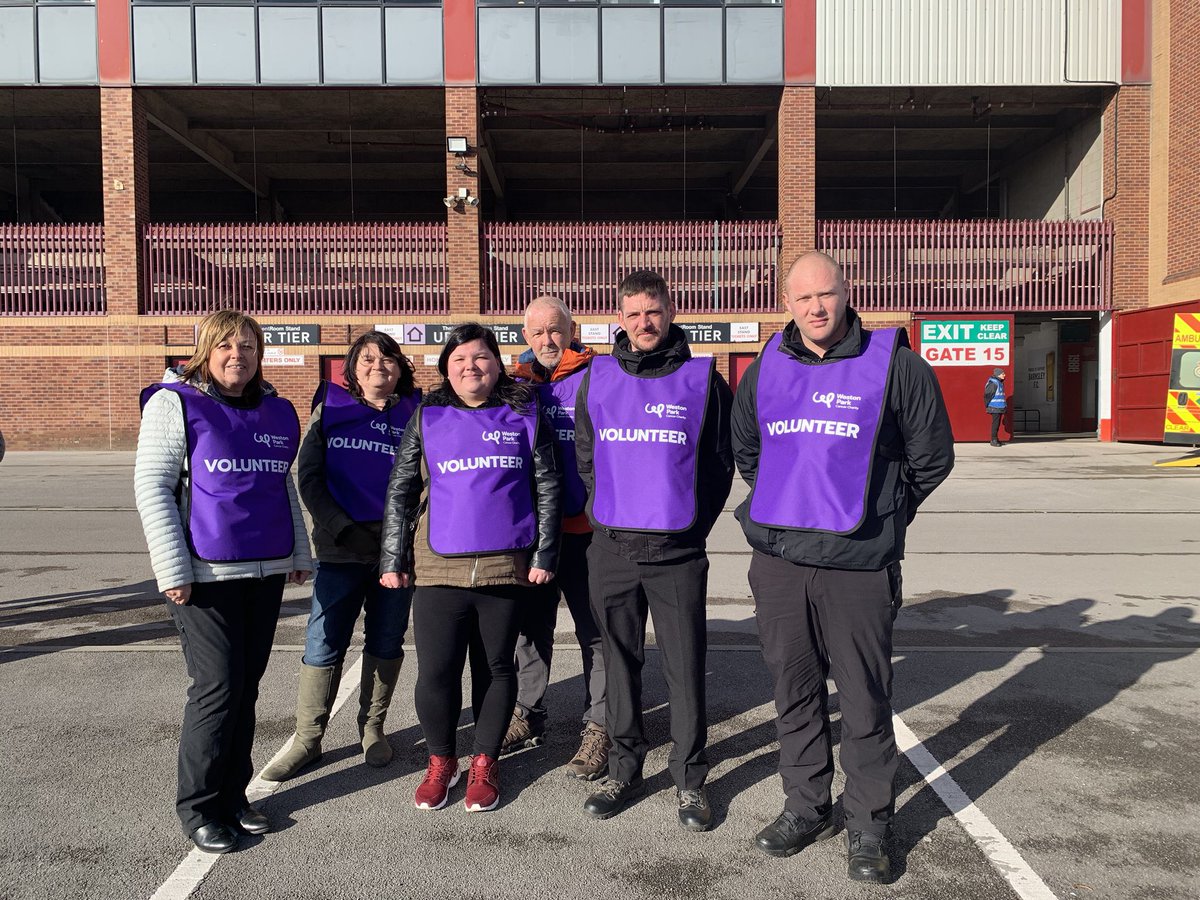 Some of our staff helping out at Barnsley v Sheffield Wednesday football match on behalf of Weston Park Cancer Charity bucket collection.