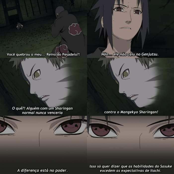 SASUKE VS ITACHI UCHIHA - CHIDORI CONTRA TSUKYOMI O REINO DOS PESAD3LOS