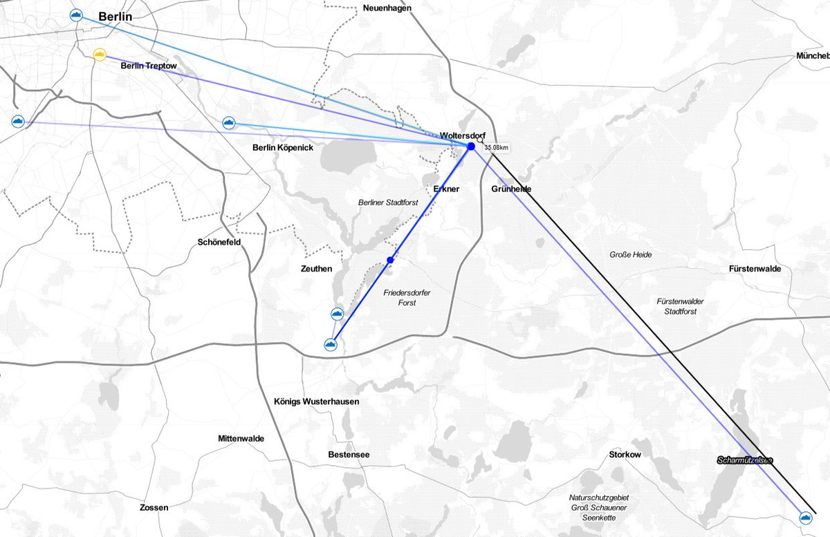 flowsailer's tweet photo. Vom Aussichtsturm Woltersdorf bis nach Beeskow. Lorawan https://t.co/AkF6HsHpUC
