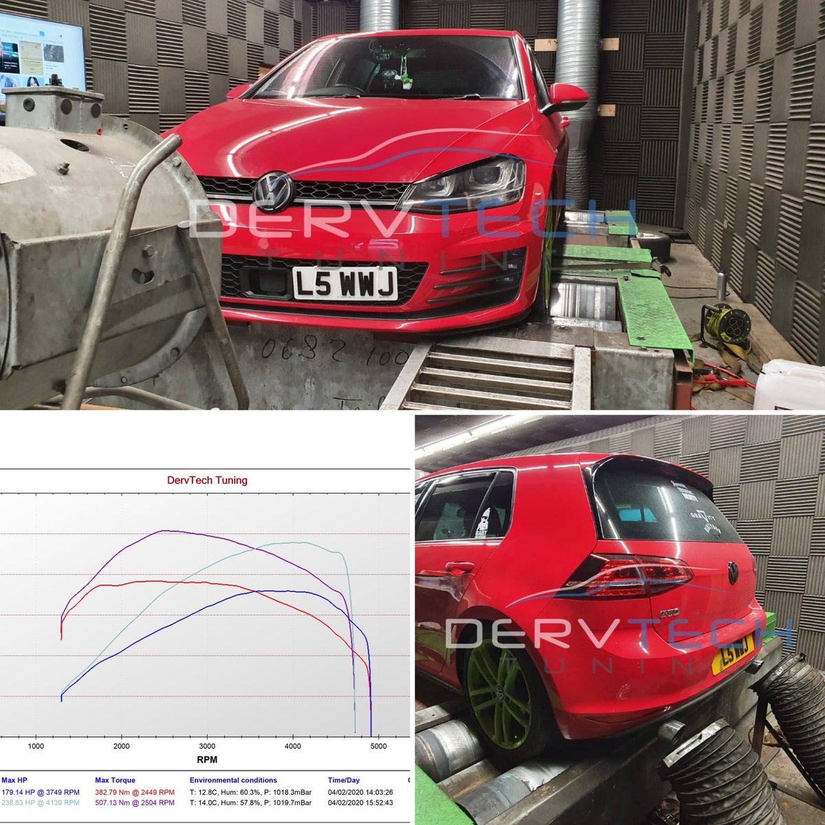 dervtech's tweet image. Golf CR184 'GTD' in for custom mapping and our full DPF and EGR solution.  238hp, and 550nm, but torque capped at 507nm to protect the stock clutch!!

#dervtech
#DervtechTuned
#Golf
#GTD
#CR184
#dyno
#tuning
#remap