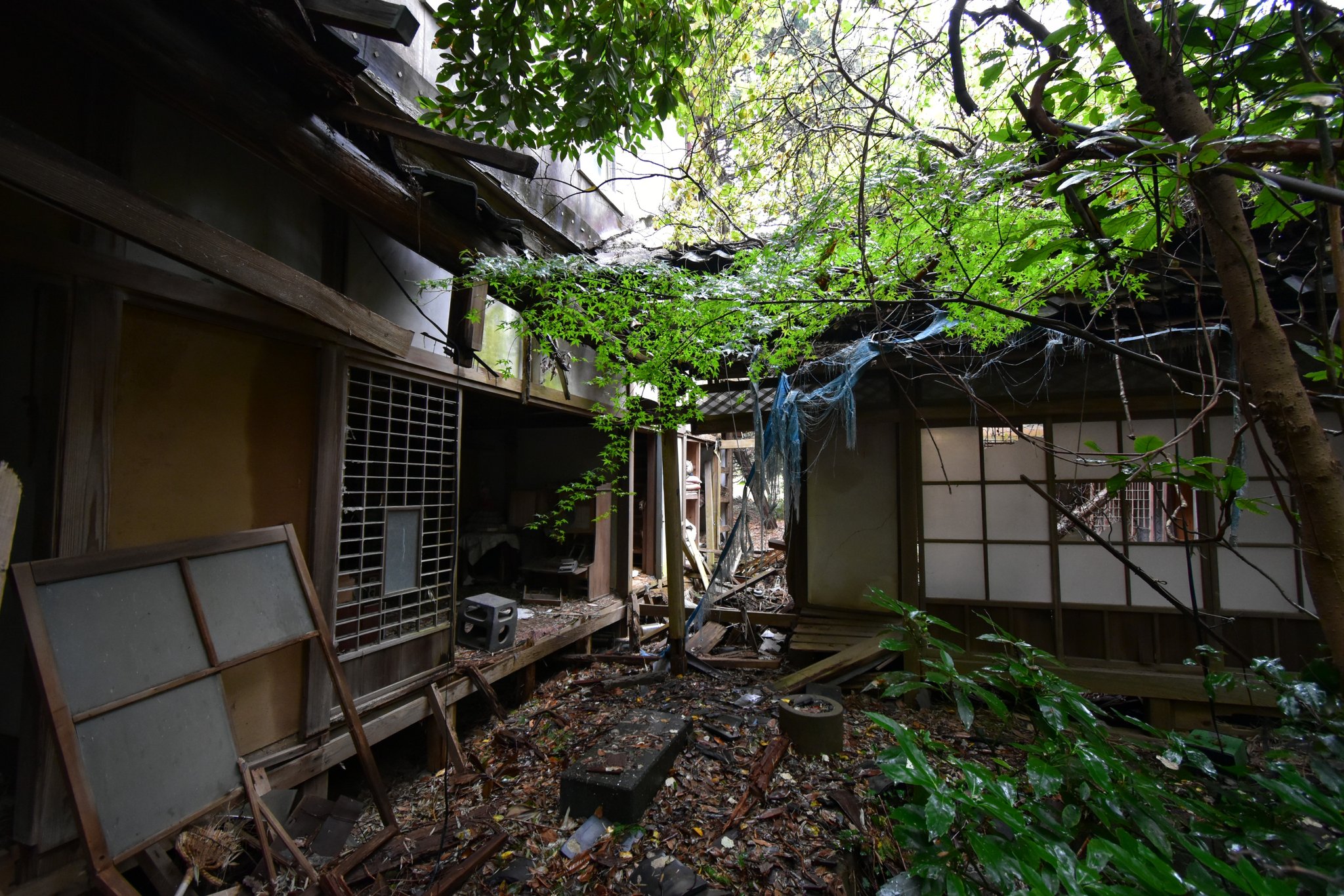 かわうそ 茨城心霊スポットツアー 行方市 赤別荘 竹藪に埋もれた西洋風の廃墟 1922年に建てられたらしく大正時代の暮らしを感じさせる残骸が散見される 赤い屋根の外観からこう呼ばれているが実際は別荘ではなかったとか T Co Dnlnrcupuf