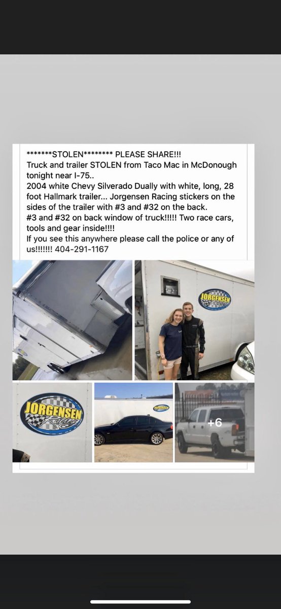 This has me saying all the bad words right now!!! They’re in the Atlanta area. 🤬 #PETMPosse <a href="/jorgensenracing/">Jorgensen Racing</a>