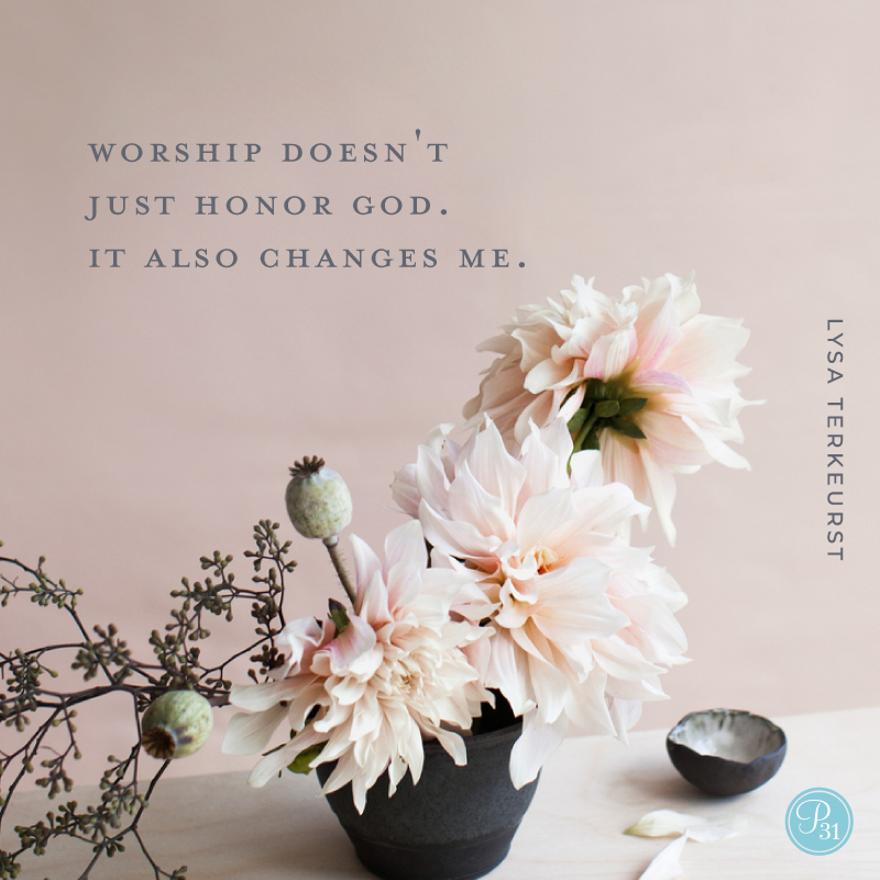 LysaTerKeurst's tweet photo. Worship reminds our trembling hearts and shaky knees that our God is mighty, our God is loving, and our God is more than able.

It both quiets us and strengthens us. And then it prepares us for what lies ahead. 

Yes. Worry less. Worship more. It truly is the best battle plan. https://t.co/8TQTIWbS60