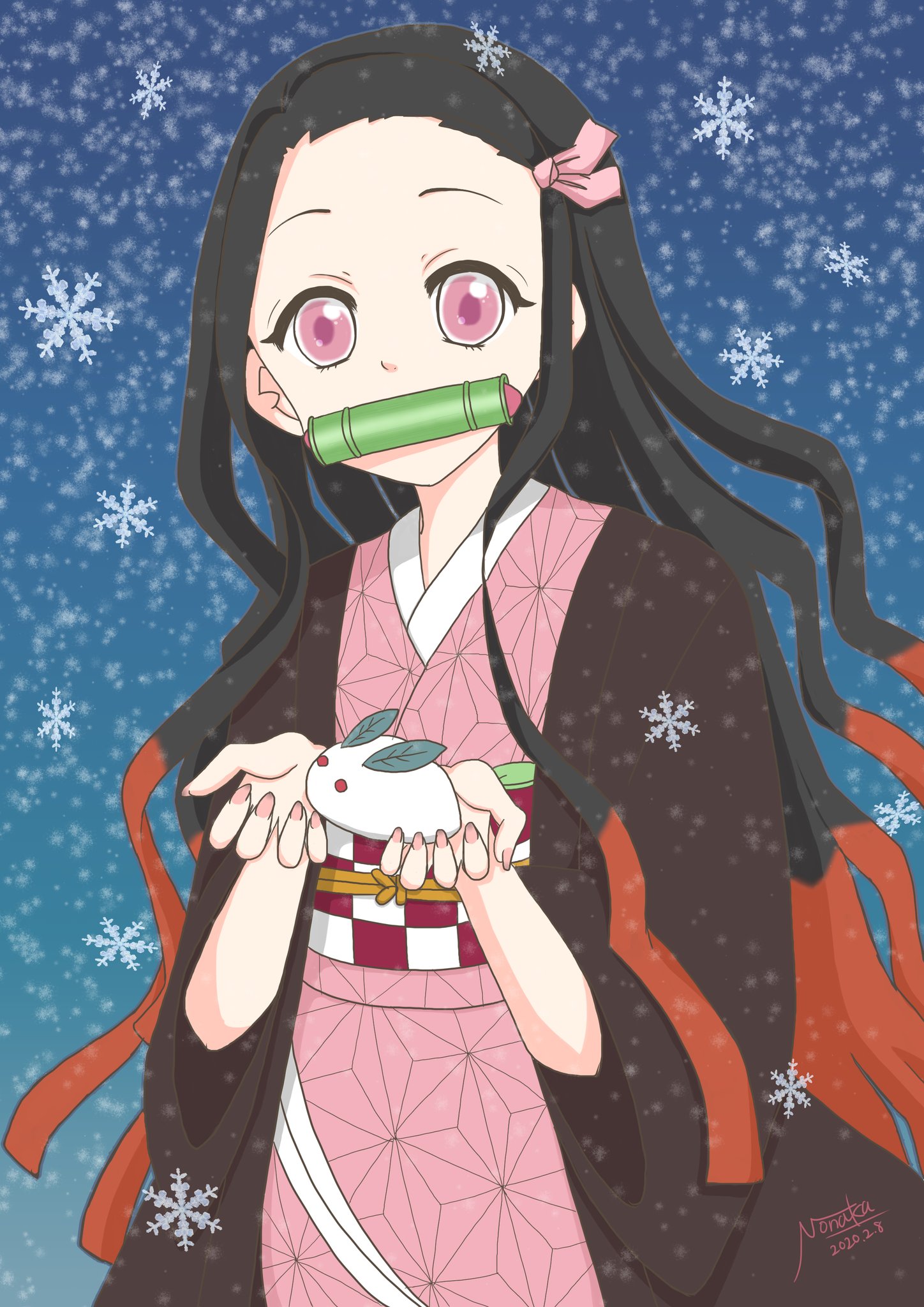のなか ねずこ 鬼滅の刃 竈門禰豆子 イラスト