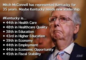 youarewhoyousu1's tweet photo. Hello, #Kentucky Get your head out of the sand We deserve better @senatemajldr  You could flip a coin to pick another senator and do better. @McConnellPress @AmyMcGrathKY  #kentuckydeservesBeter https://t.co/xkoywMIOrE