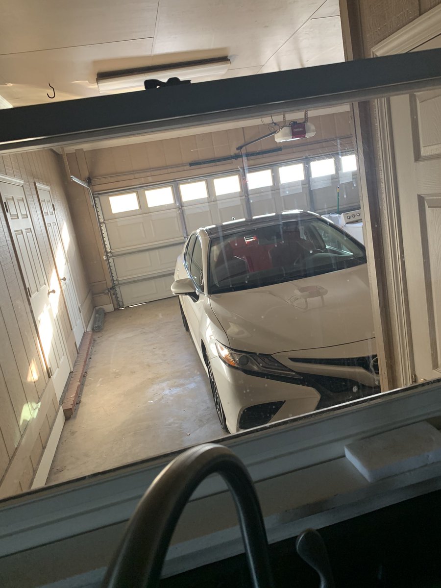 I woke up and automatically went to go see my car in my garage sitting pretty. 🥺 #ProudMama #RedInterior