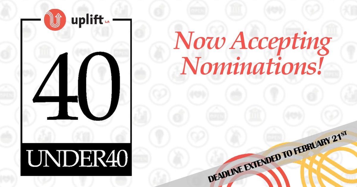 UpliftLAMaine's tweet photo. **DEADLINE EXTENDED to 2/21/20**

Internet outages &amp; website troubles = extension! Nominate a rising professional (all ages under 40 encouraged) that is contributing to betterment of the LA Metro Area today for an Uplift LA 40 Under 40 Award.

https://t.co/JGfEyekGU9 https://t.co/0CUtnVmuM9