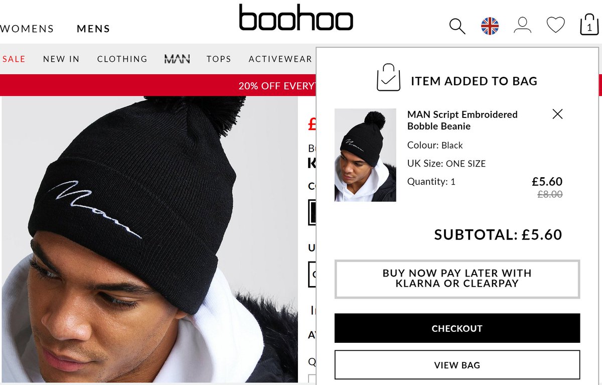 19. UX: There are 4 basic patterns most sites use when you 'add to bag':a) Separate page/flow to sell other items (amazon).b) 'Mini bag'. (stay on page, bag appears top right).c) Overlay.d) Straight to checkout.Usually, prompting 'cross sells' at this step= higher revenue.