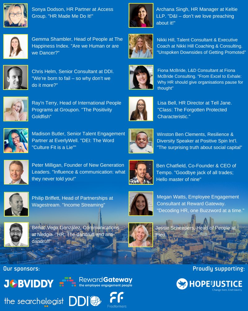 Boom! 💥 This is a speaker line-up.

You haven't got a ticket yet? 😱

Grab one here 👉🏻 eventbrite.co.uk/e/disrupthr-lo…

Huge love to our sponsors <a href="/RewardGateway/">Reward Gateway</a>, <a href="/DDIworld/">DDI</a> &amp; <a href="/freeformers/">Freeformers</a>, supporting <a href="/Hopeforjustice/">Hope for Justice</a> 💙🙏🏻

#HR #humanresources #landd <a href="/meganwatts7/">Megan Watts</a> @KeltieLLP