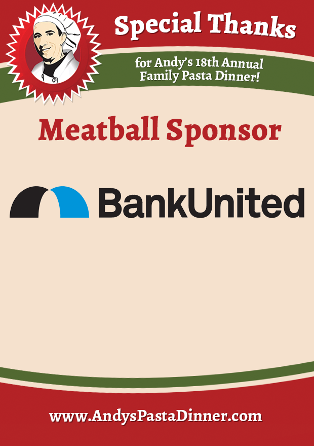 andyspasta's tweet photo. Thank you to our Meatball sponsor BankUnited! #apd2020 https://t.co/0cGjJ0voXz
