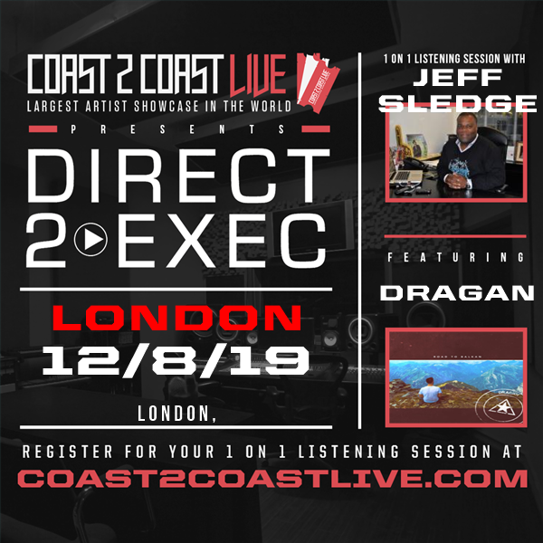 I'm performing at Direct 2 Exec London February 29th, 2020 - A&amp;R at Atlantic Records for a Major Label A&amp;R #Coast2Coast