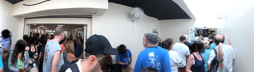 awritersheart's tweet photo. What the heck @ARUBA_AIRPORT?! My plane is supposed to board in 30 min. and I have 2 security checks and American customs to get through. Can we please have an update? Are flights still taking off? #holleratme #jeopardyholdmusic #AUA #PHL #BuellerBuellerBueller? https://t.co/lFtBtJXqL9