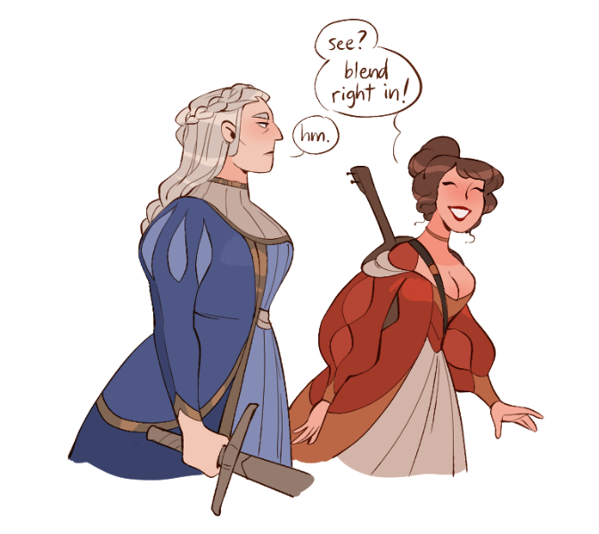 like Weeks ago @MollyOstertag drew fem!geralt and my house has not known peace since 