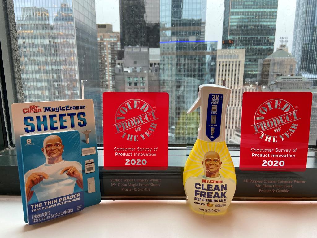Mr. Clean (@realmrclean) on Twitter photo This week in New York City, I won not one but TWO Product of the Year awards for my Clean Freak Mist and Magic Eraser Sheets. Thanks to <a href="/poy_usa/">Product of the Year</a> and to everyone who voted! And yes, I cleaned the fingerprints off my awards with Clean Freak - what can’t that mist do?!? #POYUSA2020 This week in New York City, I won not one but TWO Product of the Year awards for my Clean Freak Mist and Magic Eraser Sheets. Thanks to <a href="/poy_usa/">Product of the Year</a> and to everyone who voted! And yes, I cleaned the fingerprints off my awards with Clean Freak - what can’t that mist do?!? #POYUSA2020