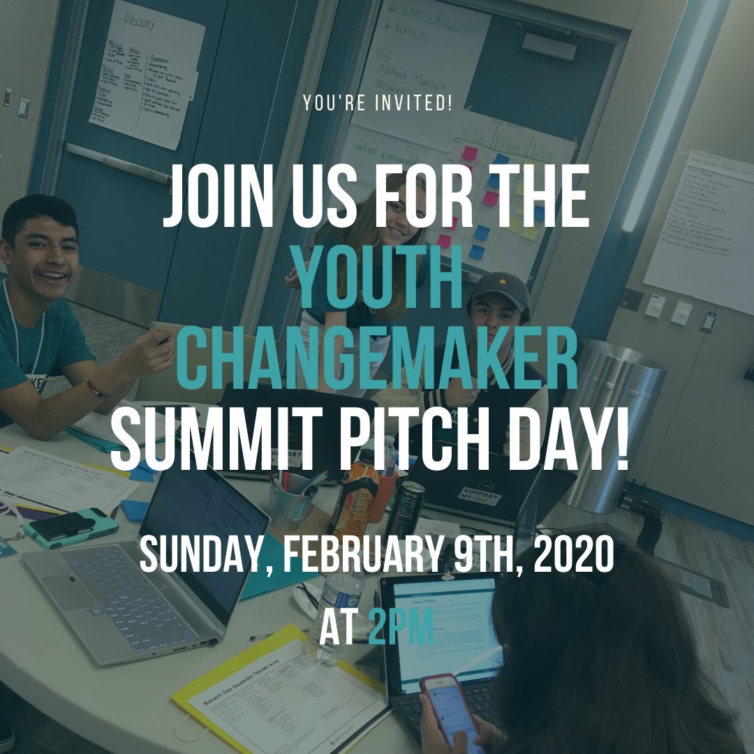 The #YCMS20 ChangeMakers are hard at work on their pitches! Head down to <a href="/ScottsdaleCC/">ScottsdaleCC</a>'s Indigenous Cultural Center at 2pm Sunday to see how our community’s youth are changing the world! bit.ly/39lJ278