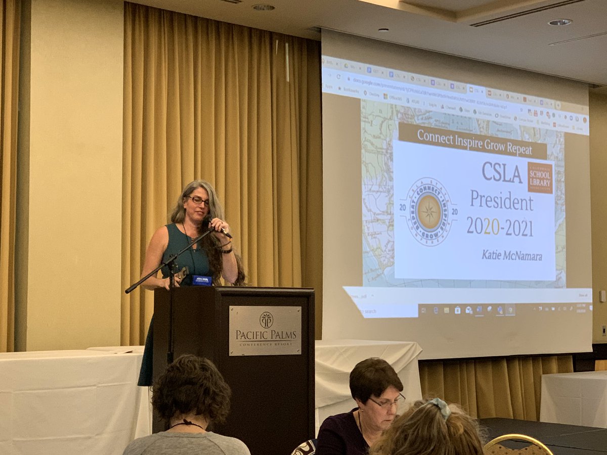 jane_librarian's tweet image. #4csla installs @KatieJMcNamara as President! #csla20 #calibchat