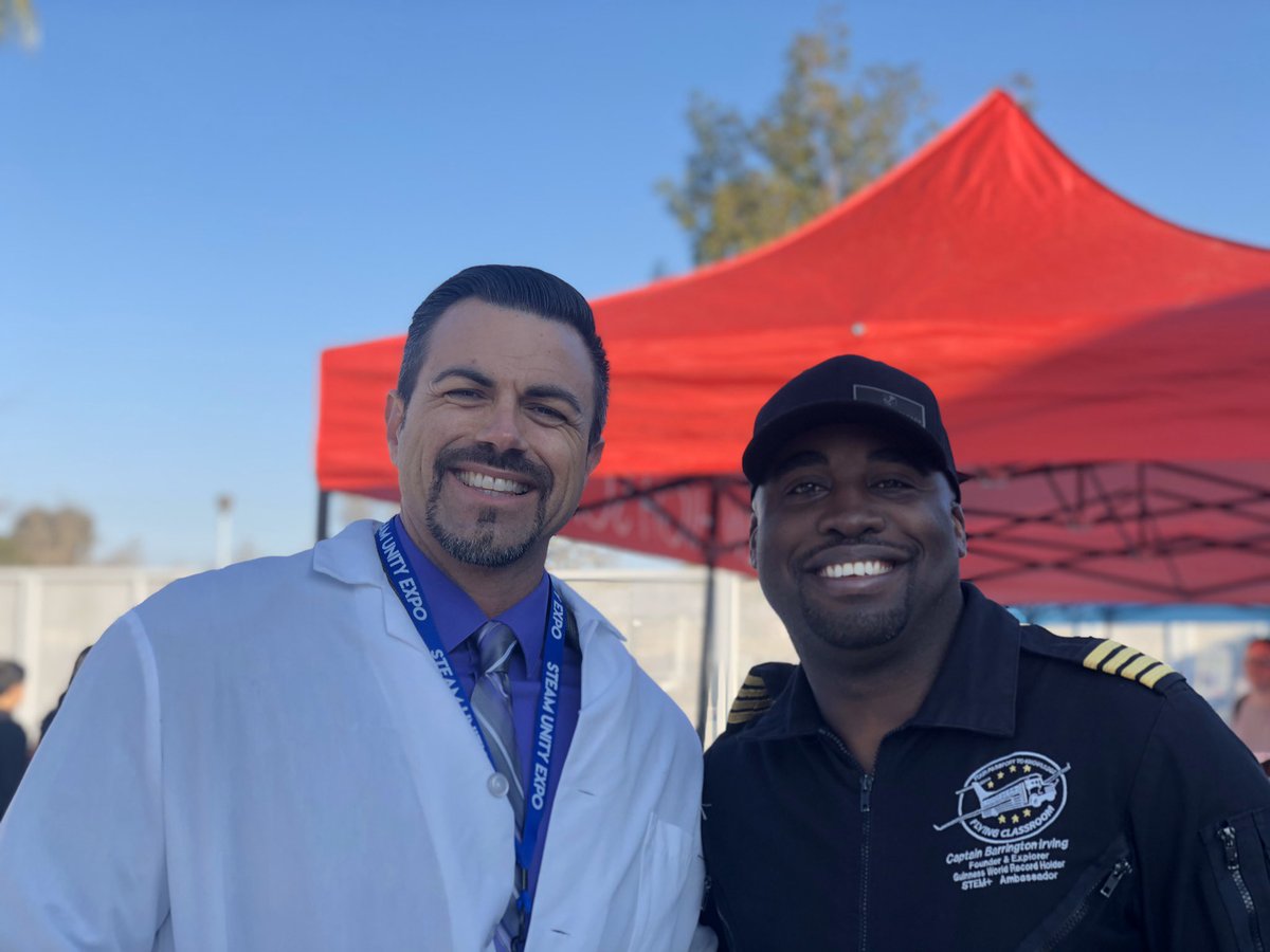 MVUSD 3rd annual STEAM Unity Expo. Spent time with Captain Irving, first African American, and youngest pilot, to solo around the world in a single engine airplane! #MVUSD #STEAM #mvusdsteamunityexpo