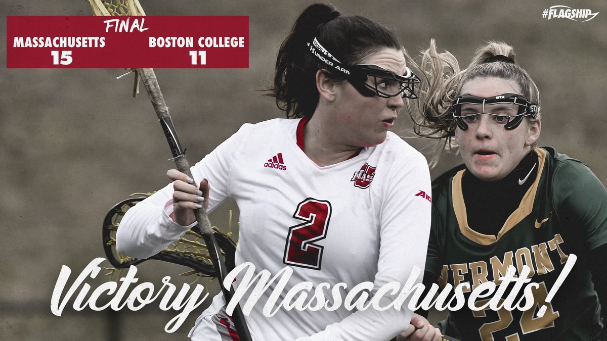 UMassLacrosse's tweet photo. 𝙒𝙝𝙖𝙩. 𝘼. 𝙂𝘼𝙈𝙀 !

Incredible effort today from the Minutewomen as UMass knocks off No. 5 Boston College, 15-11

#Flagship🚩 https://t.co/saVw1afEn2