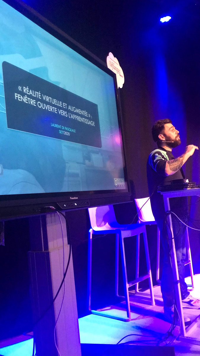 Laurentedtech's tweet photo. Toujours un plaisir de partager ses activités concernant le numérique et la VR / AR ! Merci à tout ceux présents ! 😉👍 #SETT2020 https://t.co/ziFShENIyb