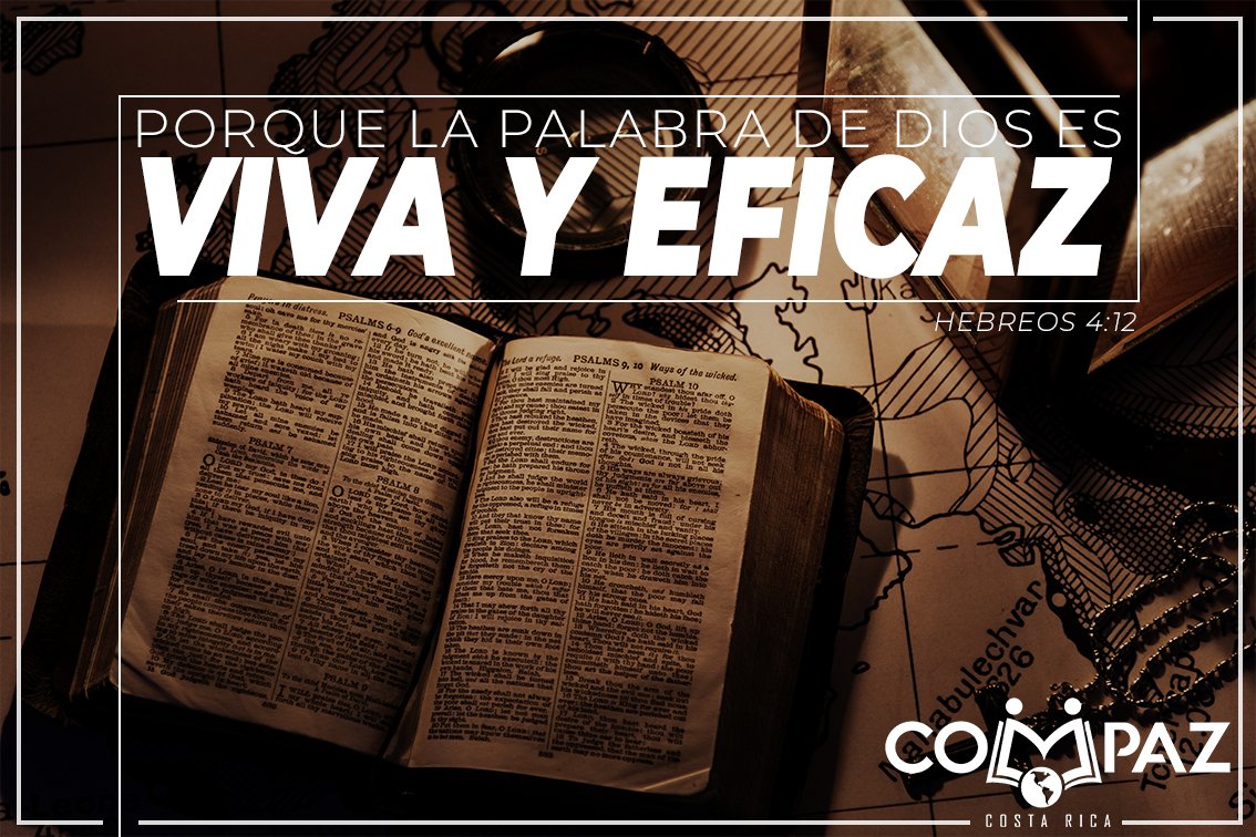 compazcr's tweet photo. Porque la palabra de Dios es viva y eficaz, y más cortante que toda espada de dos filos; y penetra hasta partir el alma y el espíritu, las coyunturas y los tuétanos, y discierne los pensamientos y las intenciones del corazón. #Hebreos_4_12 #SoyCompaz #CompazCR https://t.co/rF0dShUuNa